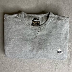 Burton Dryride Crew Neck Sweatshirt Men’s L Gray Cotton Blend Pullover